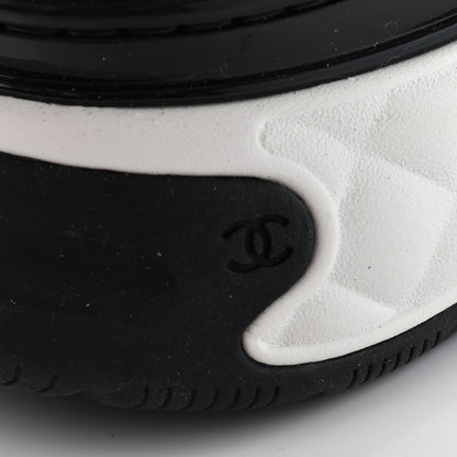 Chanel Velvet Calfskin Mixed Fibers CC Sneakers 38 Black 6 of 10