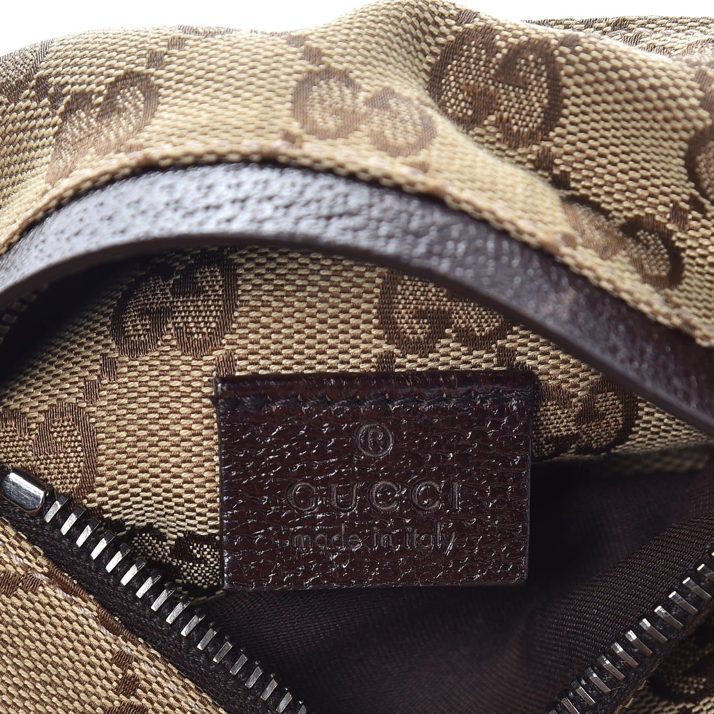 Monogram Web Belt Bag Dark Brown