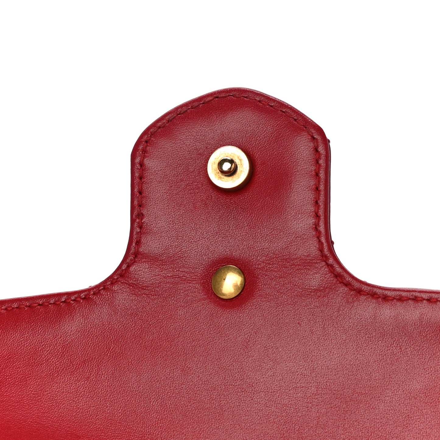 Calfskin Matelasse Super Mini GG Marmont Shoulder Bag Hibiscus Red