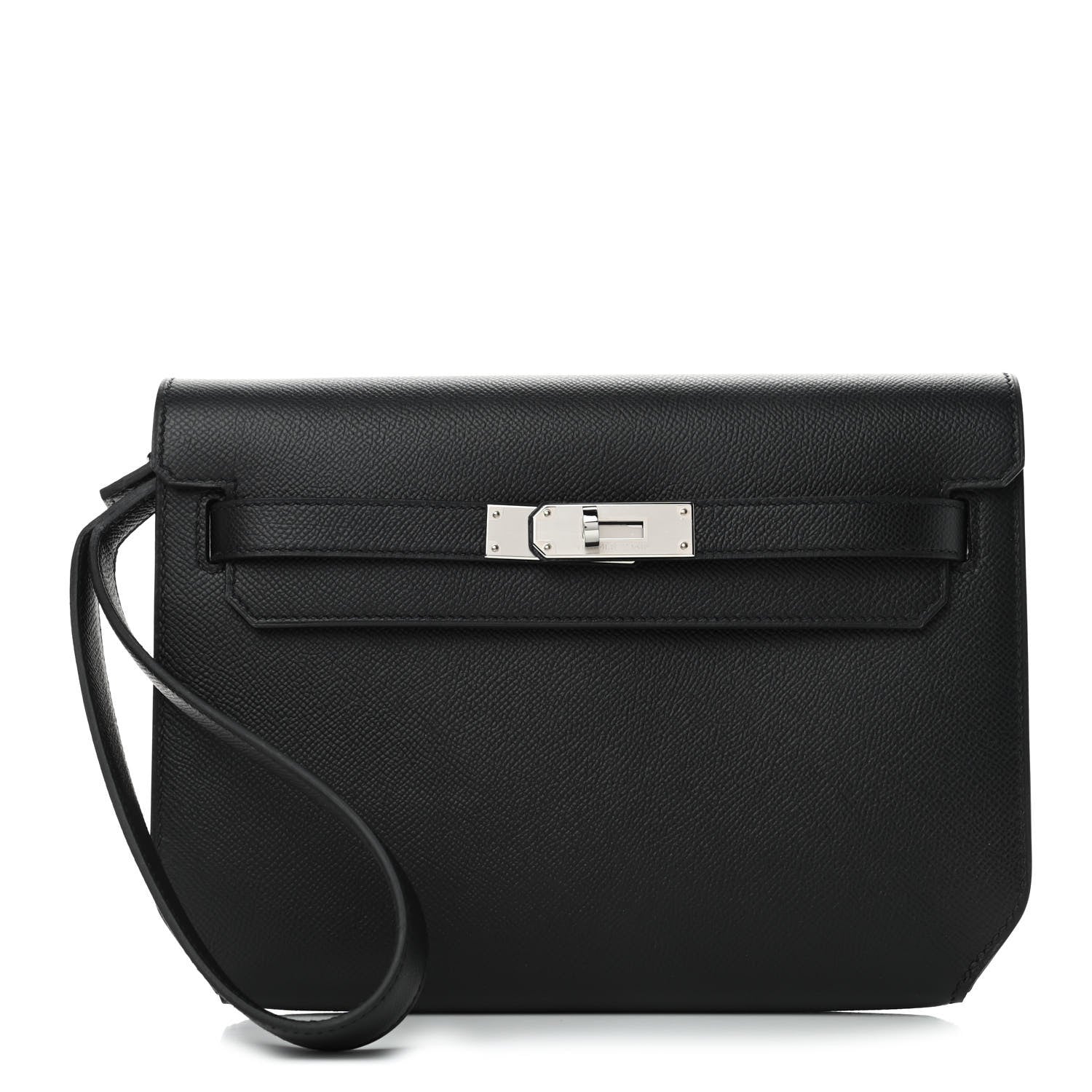 Hermes Epsom Kelly Depeches 25 Pouch Black 1 of 4