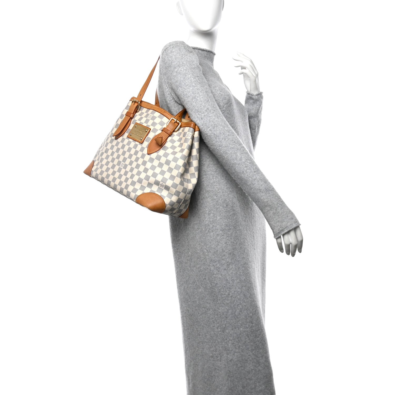 Louis Vuitton Damier Azur Hampstead MM 2 of 11