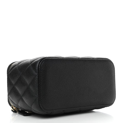 Chanel Caviar Quilted Small Tiny CC Vanity Case With Chain Black 4 of 12