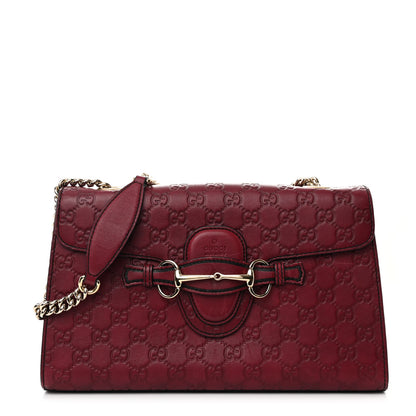Gucci Soft Guccissima Medium Emily Chain Shoulder Bag Classic Ruby 1 of 12