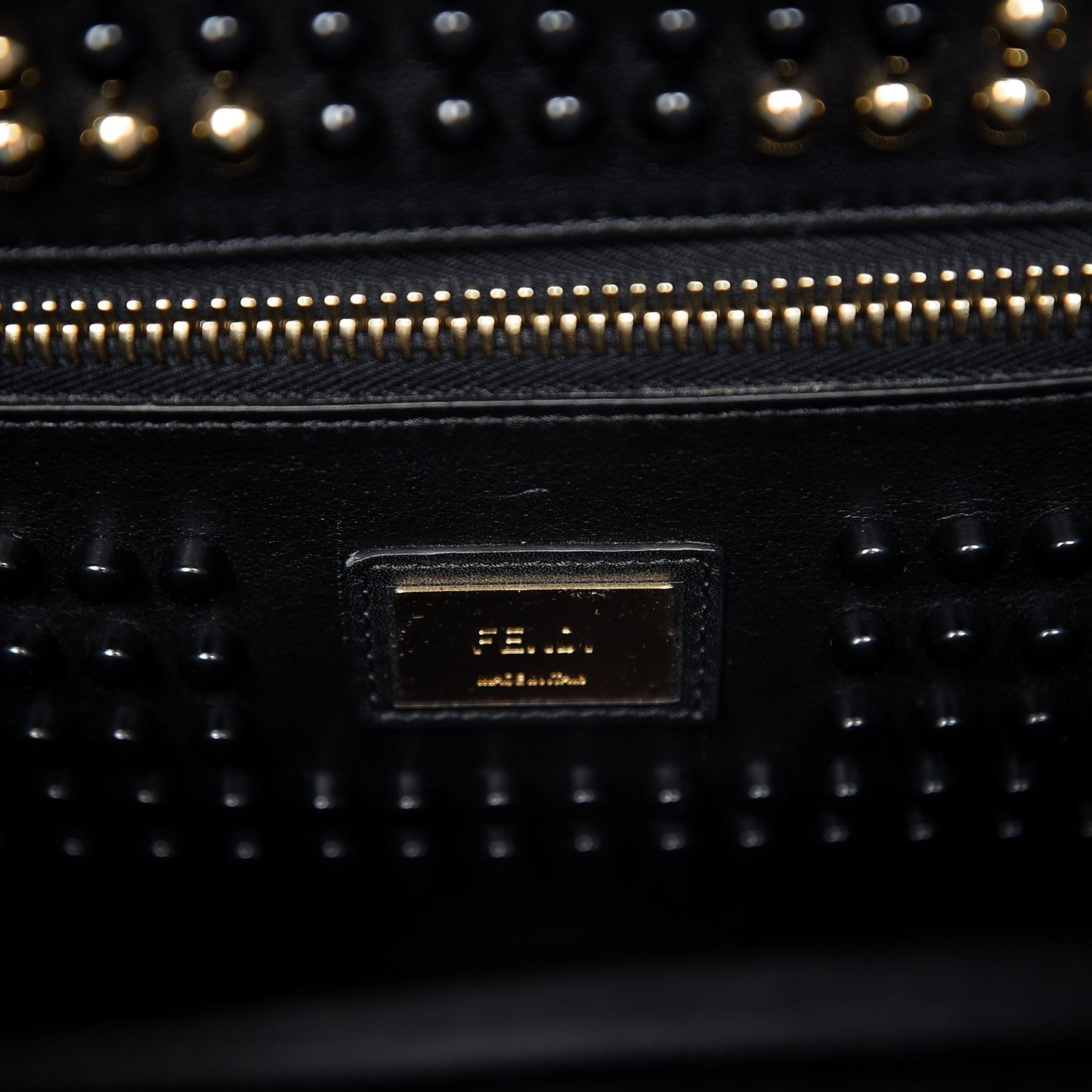 Vitello Seta Studded Monster Eyes Large Peekaboo Iconic Satchel Blue Royal Black Multicolor