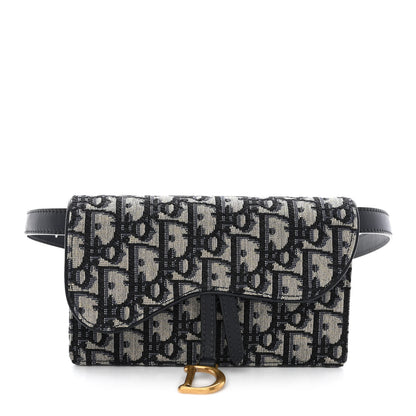 Christian Dior Oblique Saddle Belt Bag Blue 1 of 11