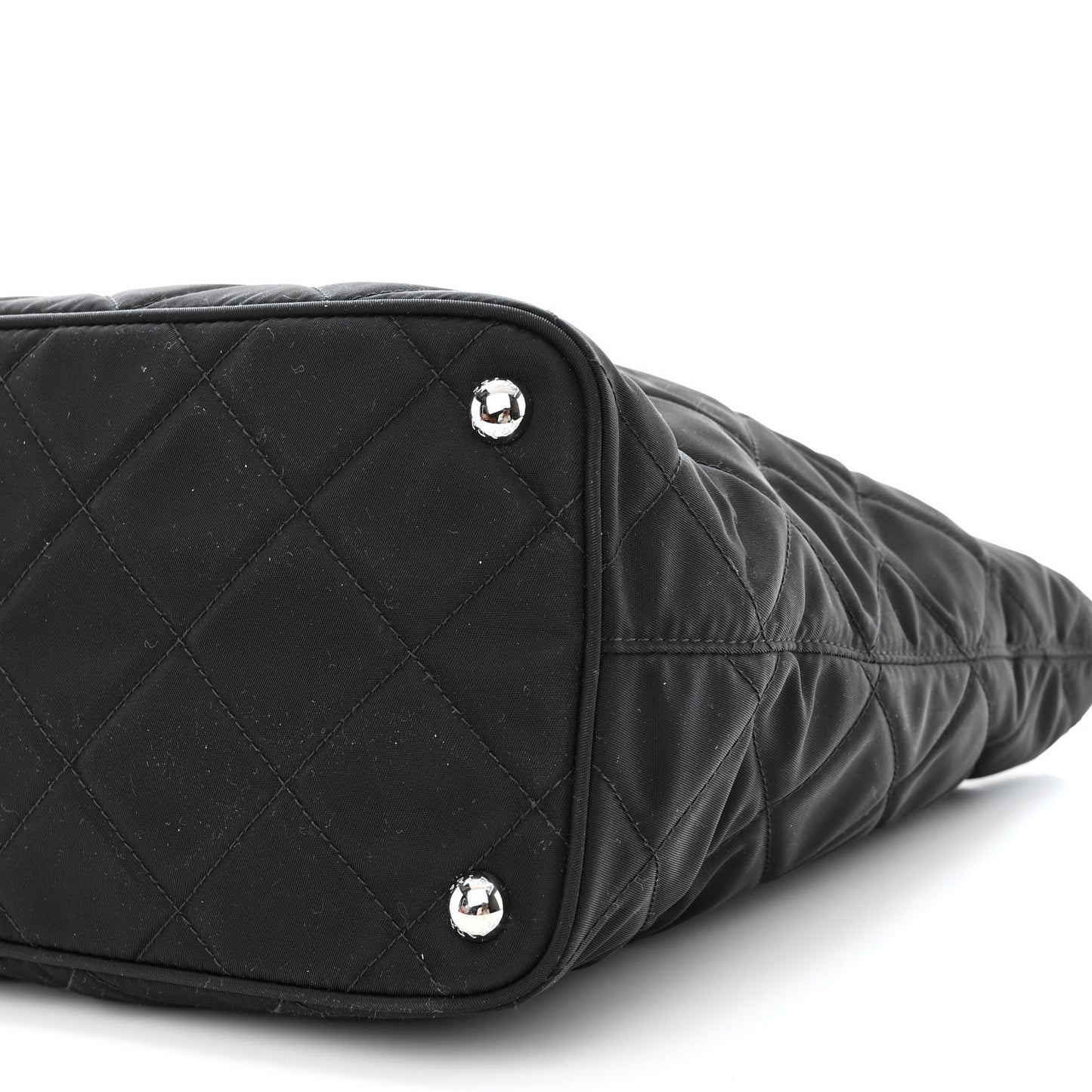 Nylon Tessuto Impuntu Quilted Tote Black