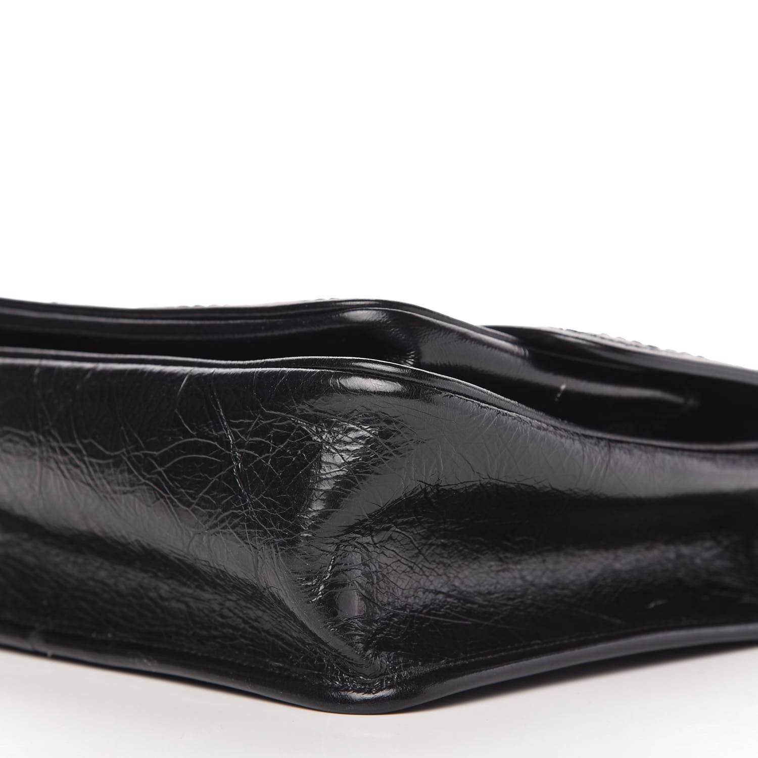 Saint Laurent Crinkled Calfskin Matelasse Monogram Medium Niki Chain Satchel Black 7 of 10