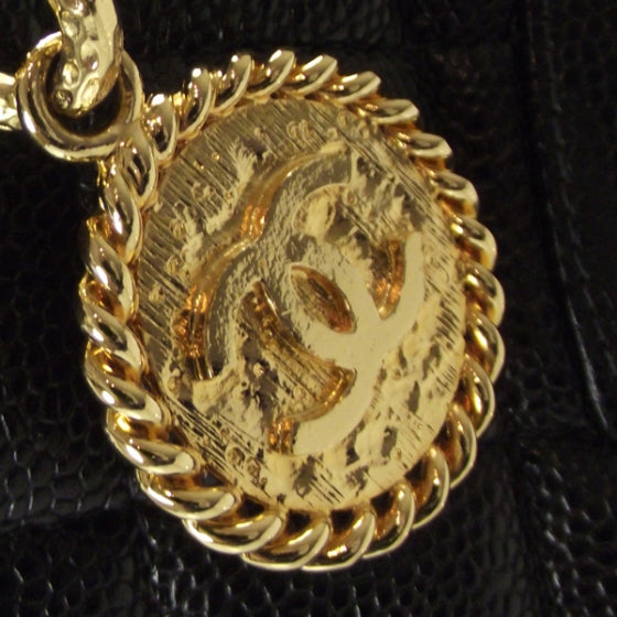 Chanel Caviar Medallion Tote Black 9 of 12