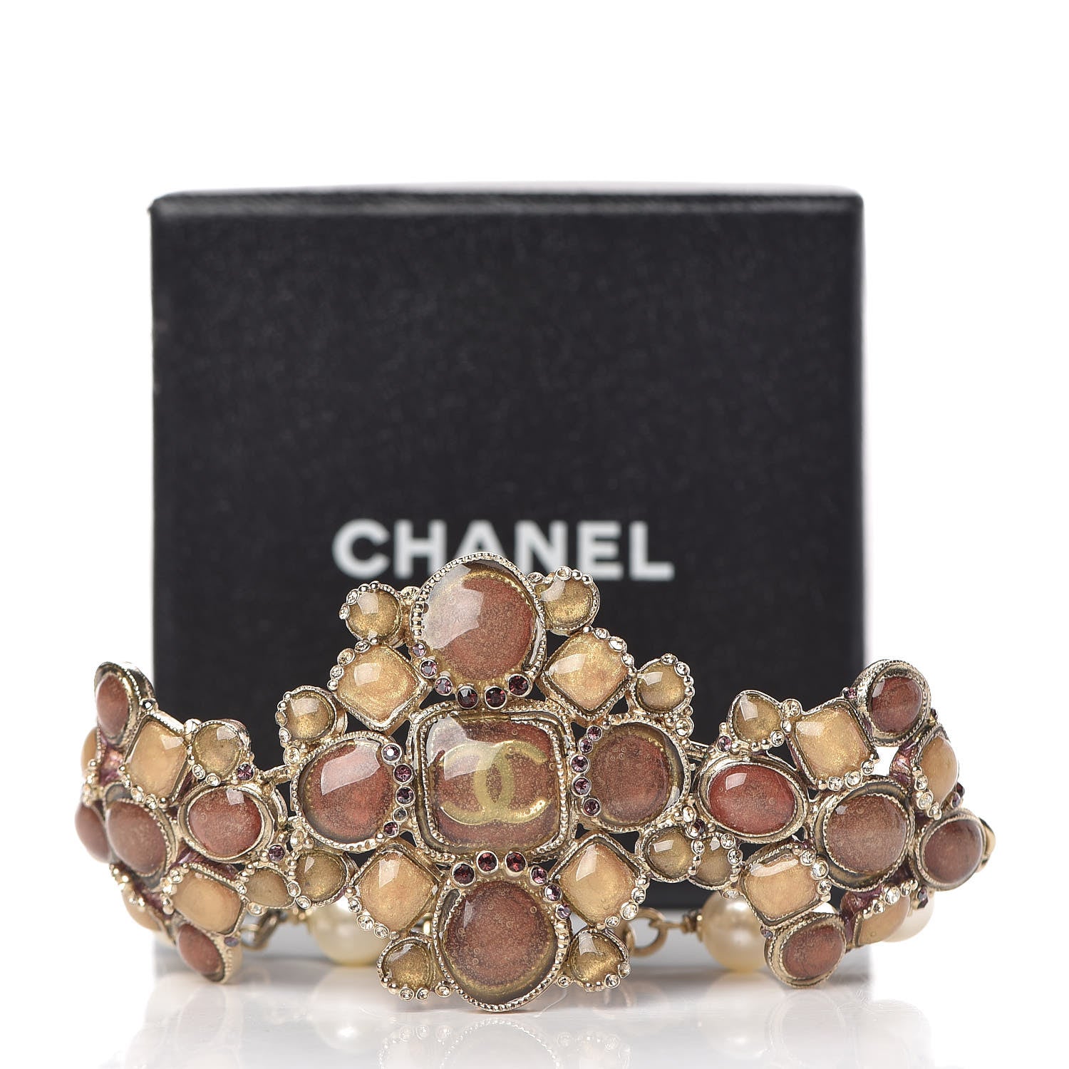 Chanel Pearl Gripoix CC Bracelet 9 of 9