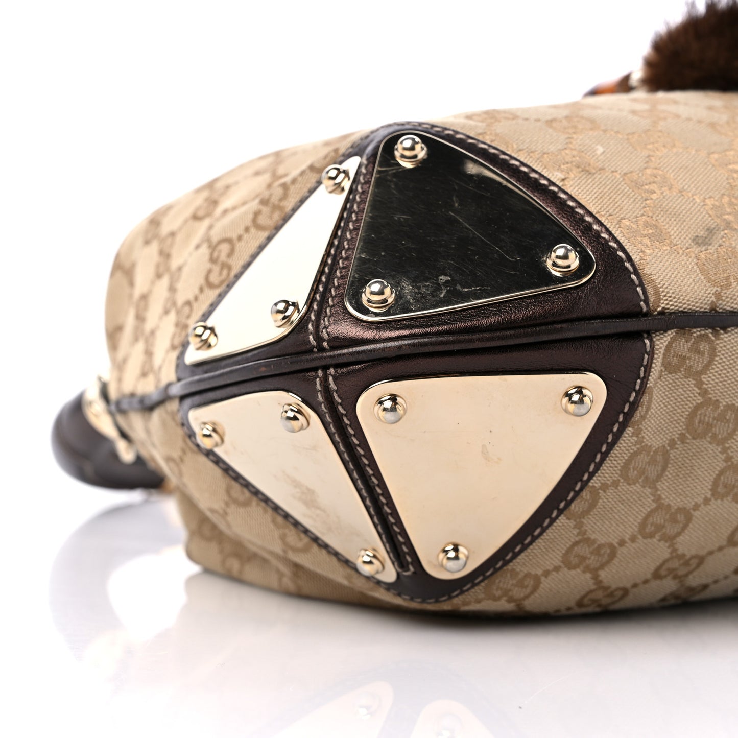 Monogram Mink Indy Small Top Handle Bag Metallic