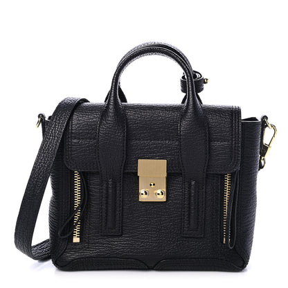 3.1 Phillip Lim Textured Calfskin Mini Pashli Satchel Black 1 of 4