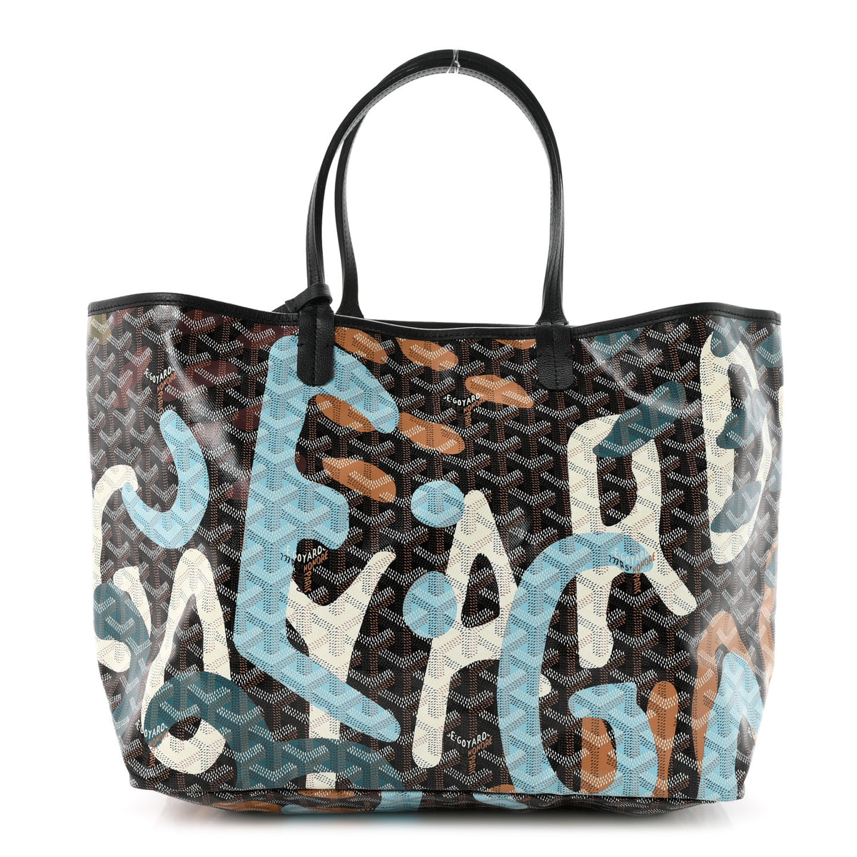 Goyardine Lettres Camouflage Saint Louis PM Black Blue