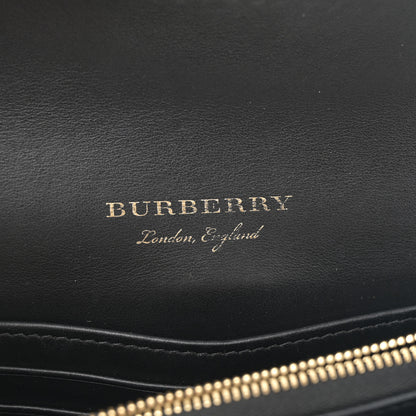 Burberry House Check Bridle Calfskin Small Madison Buckle Bag Black Black 6 of 12