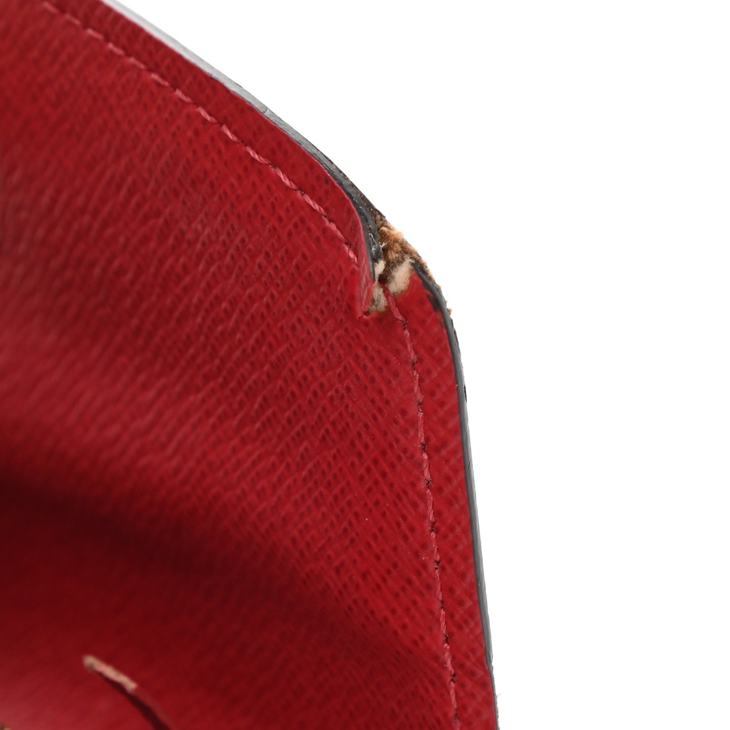 Louis Vuitton Damier Ebene Emilie Wallet Red 9 of 10