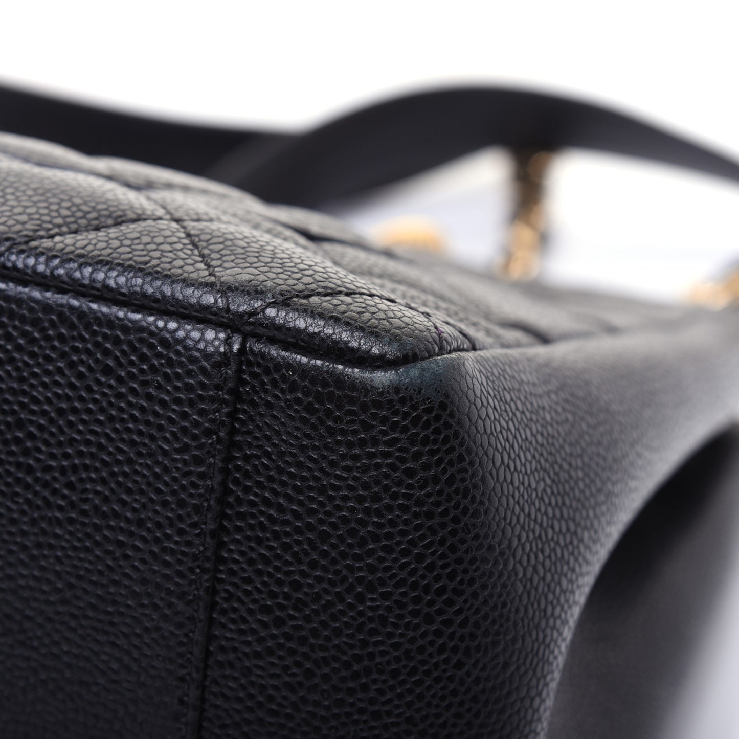 Caviar Quilted Grand Shopping Tote GST Black