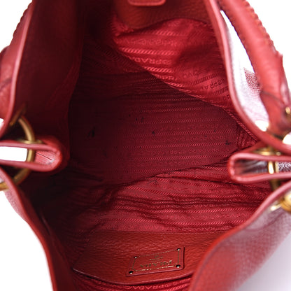 Prada Vitello Daino Hobo Red 5 of 16
