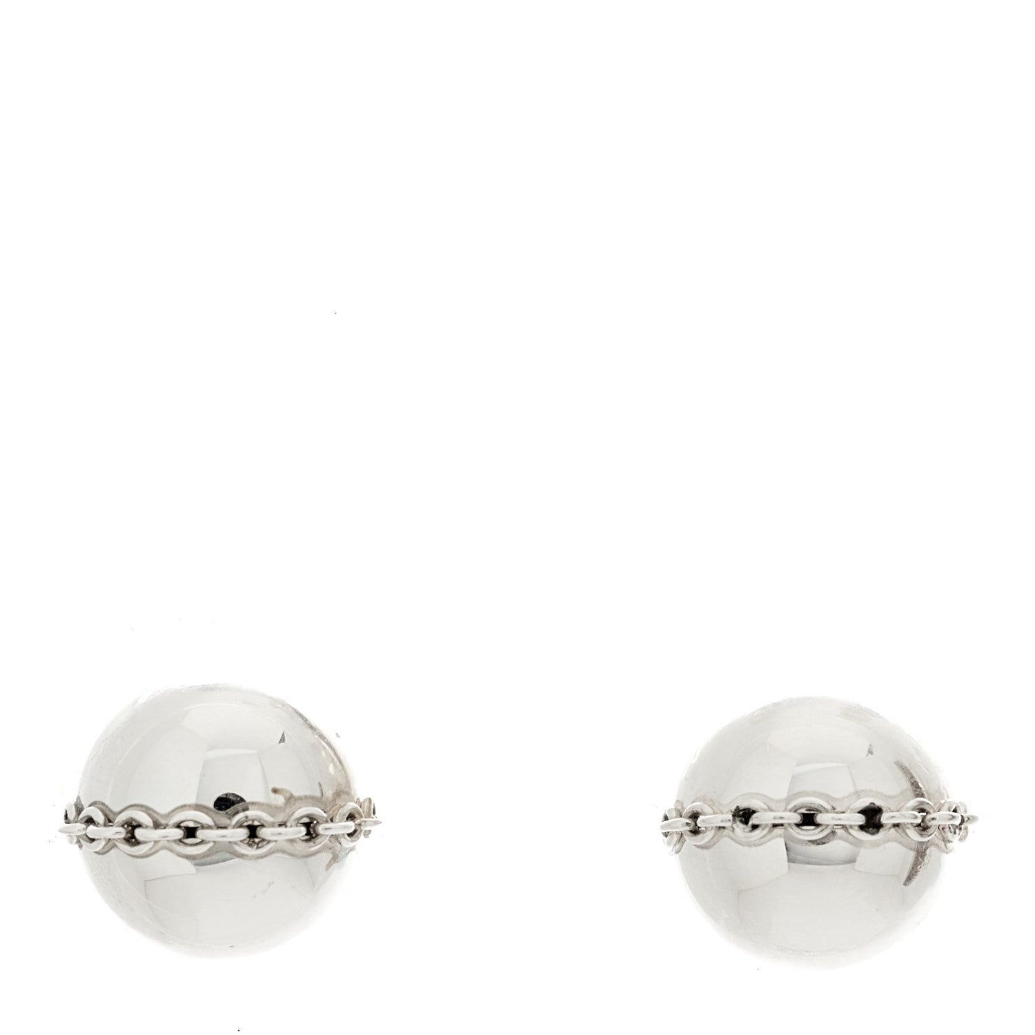 Tiffany Sterling Silver HardWear Bolt Ball Earrings 1 of 5