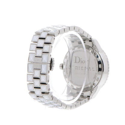 Christian Dior Stainless Steel Diamond Bezel Sapphire 33mm Christal Quartz Watch White 4 of 7