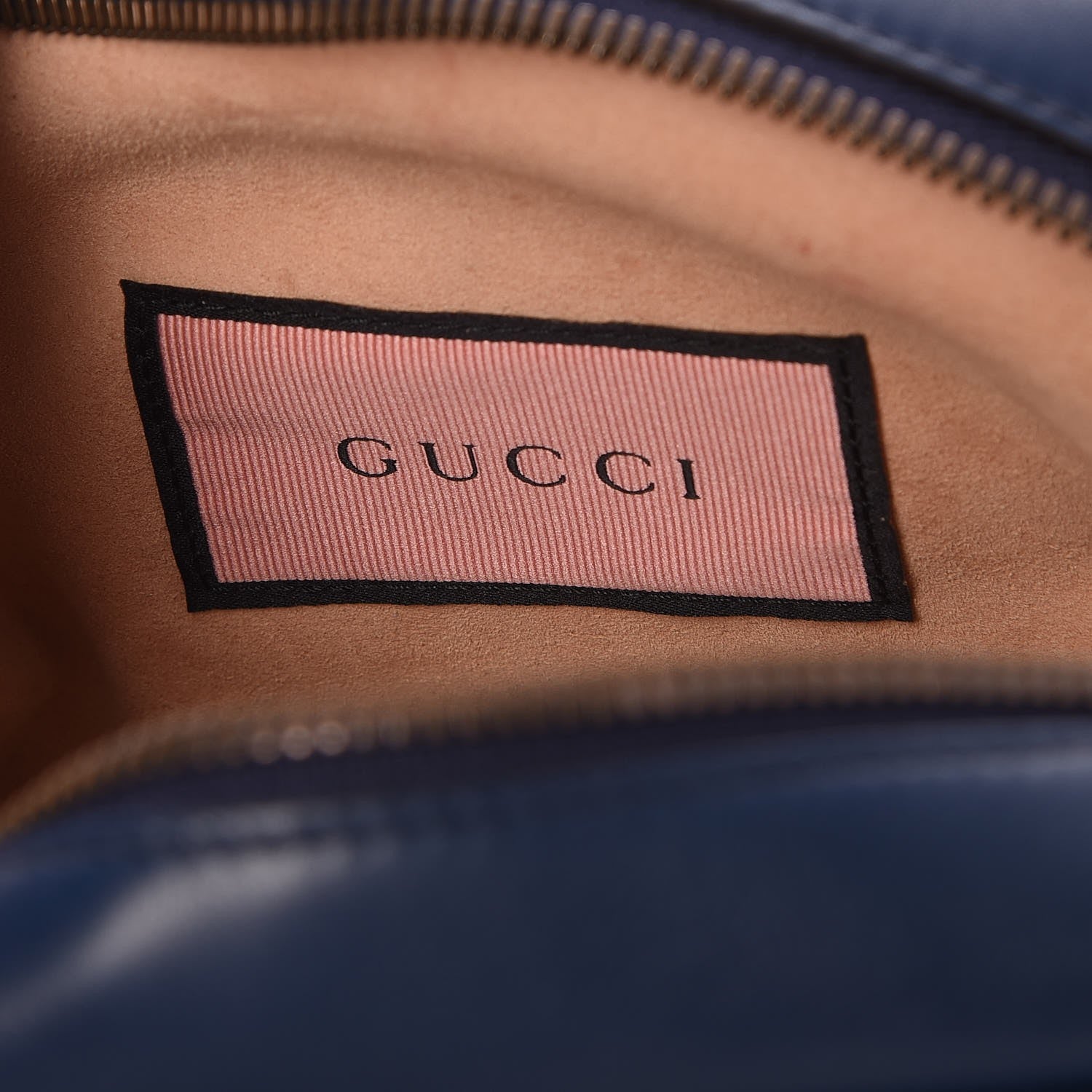 Gucci Calfskin Matelasse GucciGhost Small GG Marmont Chain Shoulder Bag Blue Agata Hibiscus Red 8 of 9