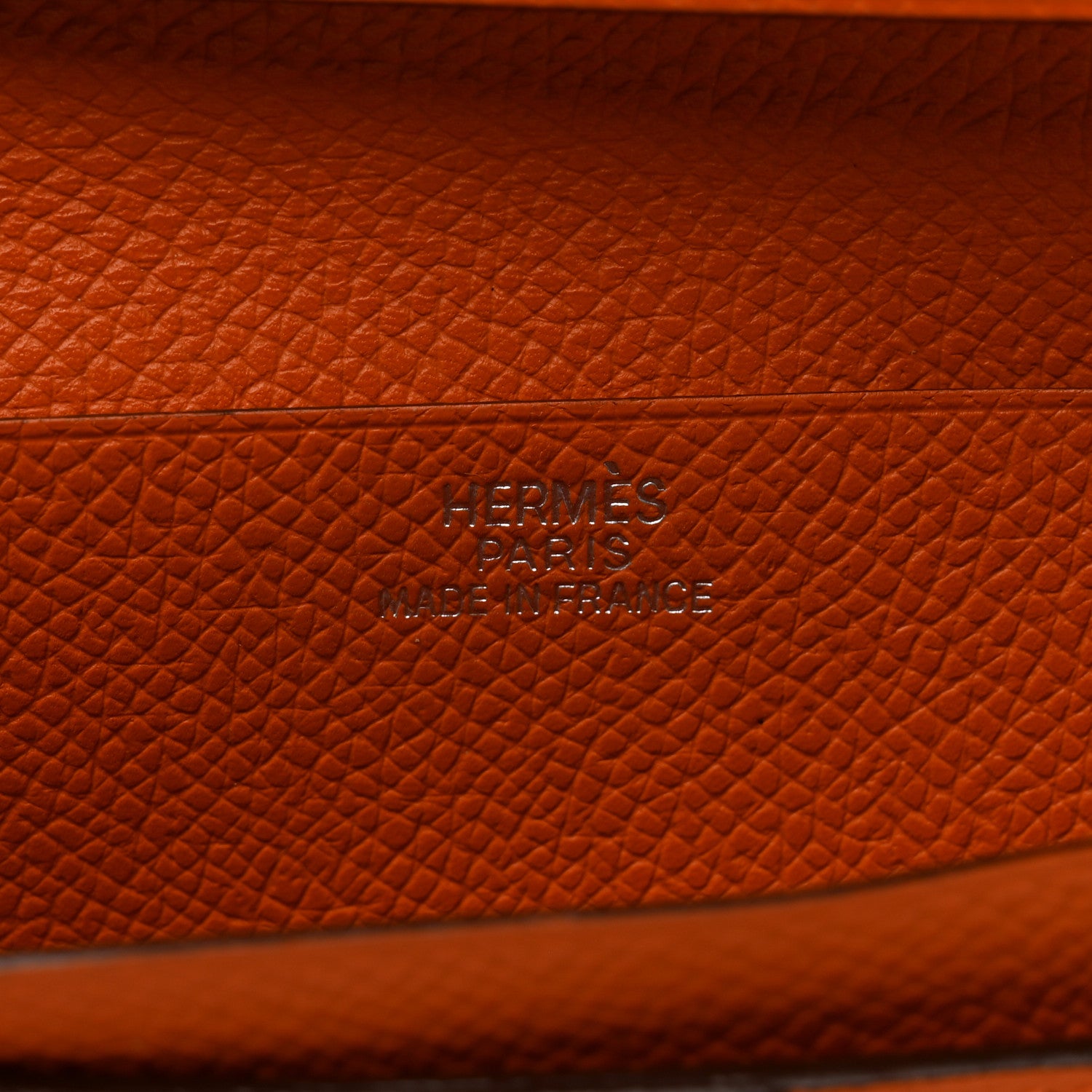 Hermes Epsom Bearn Gusset Wallet Orange 6 of 7