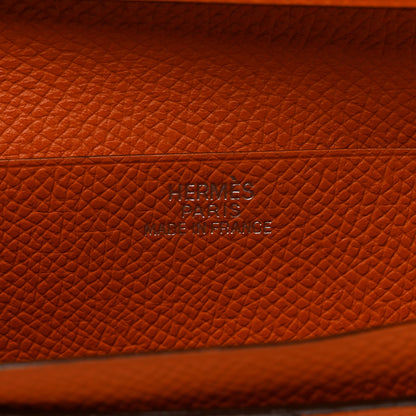 Hermes Epsom Bearn Gusset Wallet Orange 6 of 7