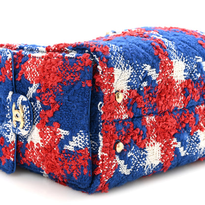 Chanel Tweed Quilted Small Chanel 25 Handbag Red White Blue 9 of 11