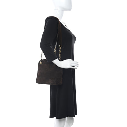 Chanel Suede CC Shopping Tote Dark Brown 2 of 11