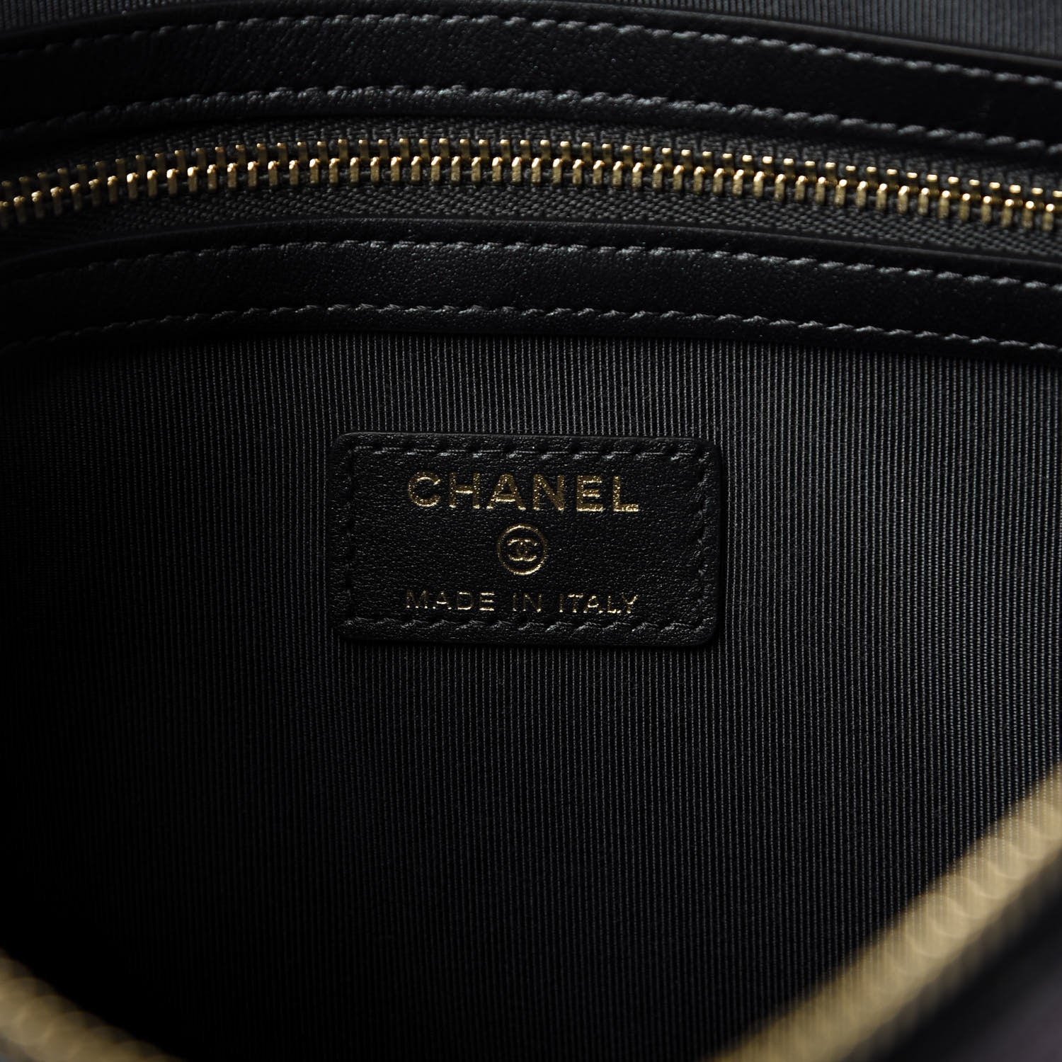 Chanel Iridescent Caviar Medium Night by the C Pouch Clutch Black 8 of 10
