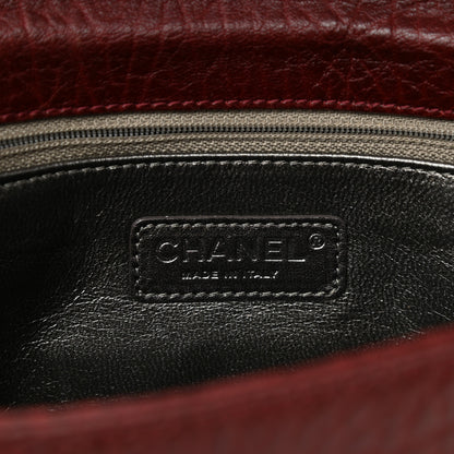 Chanel Distressed Lambskin Lady Braid Flap Burgundy 6 of 9