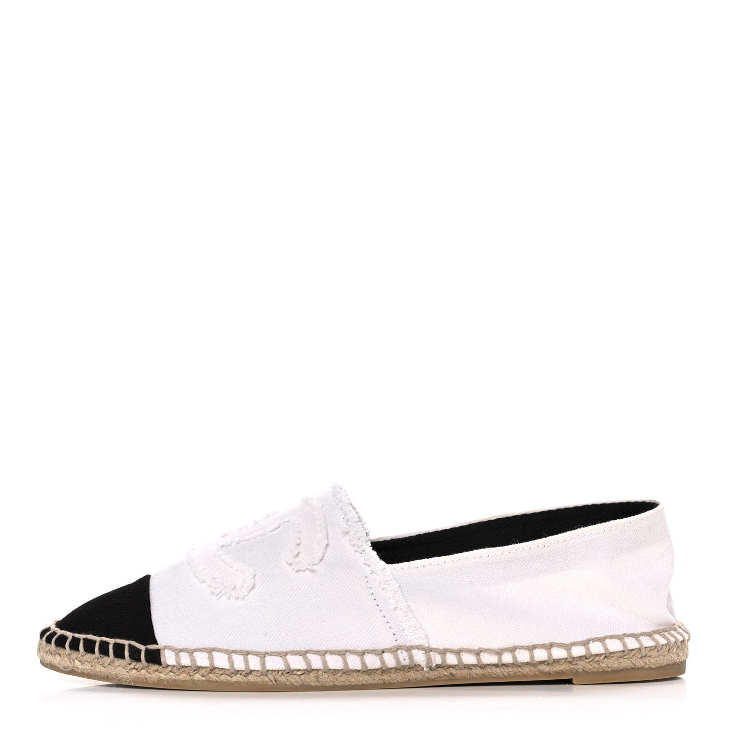 Linen CC Espadrilles 41 White Black