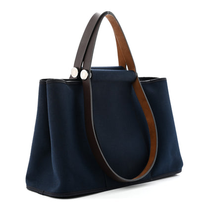 Hermes Toile Cabag 39 Bleu Nuit 3 of 10
