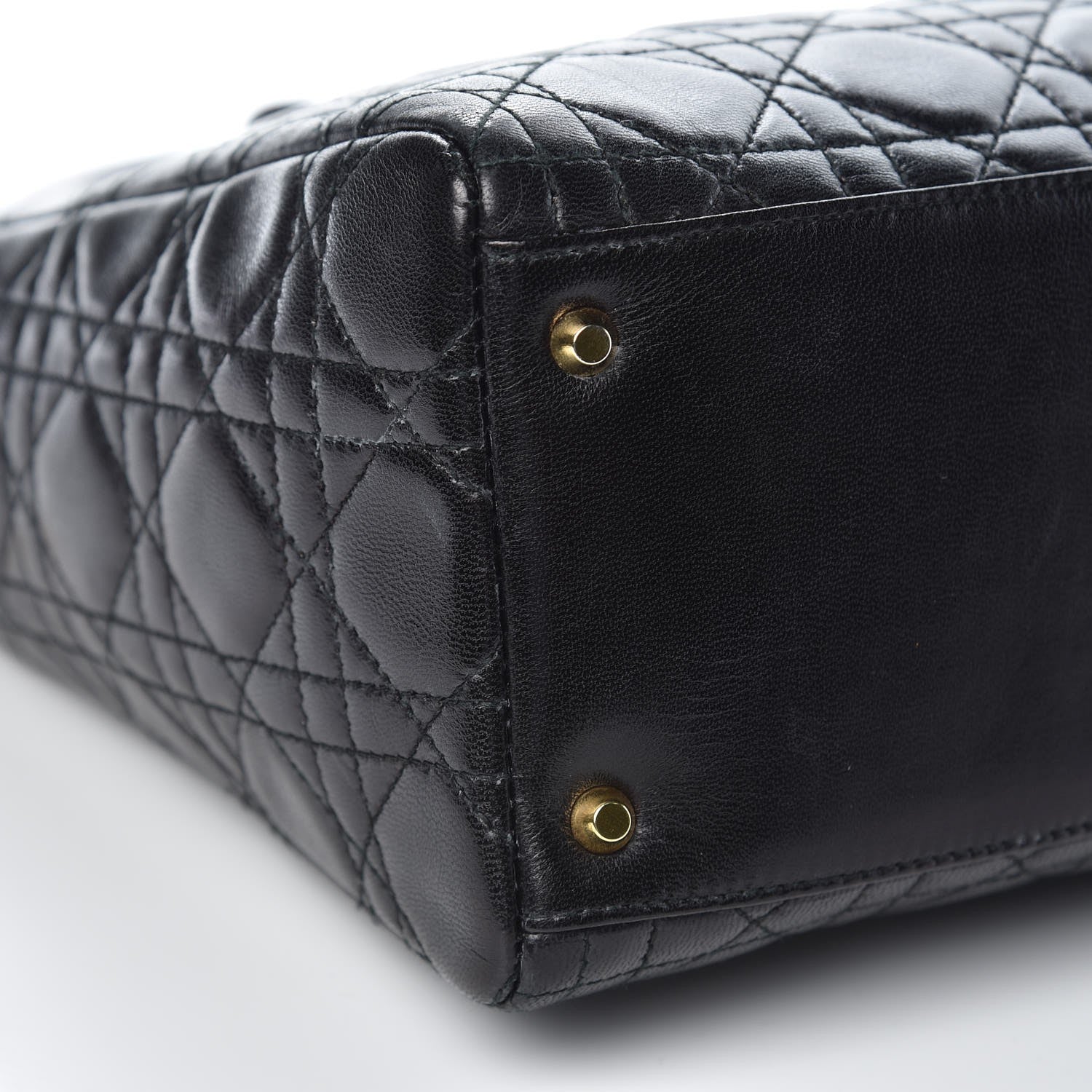 Christian Dior Lambskin Cannage Medium Lady Dior Black 8 of 11
