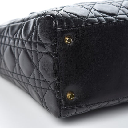 Christian Dior Lambskin Cannage Medium Lady Dior Black 8 of 11