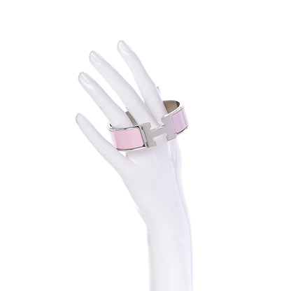 Hermes Enamel Wide Clic Clac H Bracelet GM Rose Dragee 2 of 4