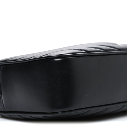Saint Laurent Calfskin Matelasse Monogram Monochrome Lou Camera Bag Black 9 of 10