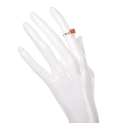 Tiffany Sterling Silver Orange Chalcedony 7mm Paloma's Sugar Stacks Ring 47 4 2 of 7