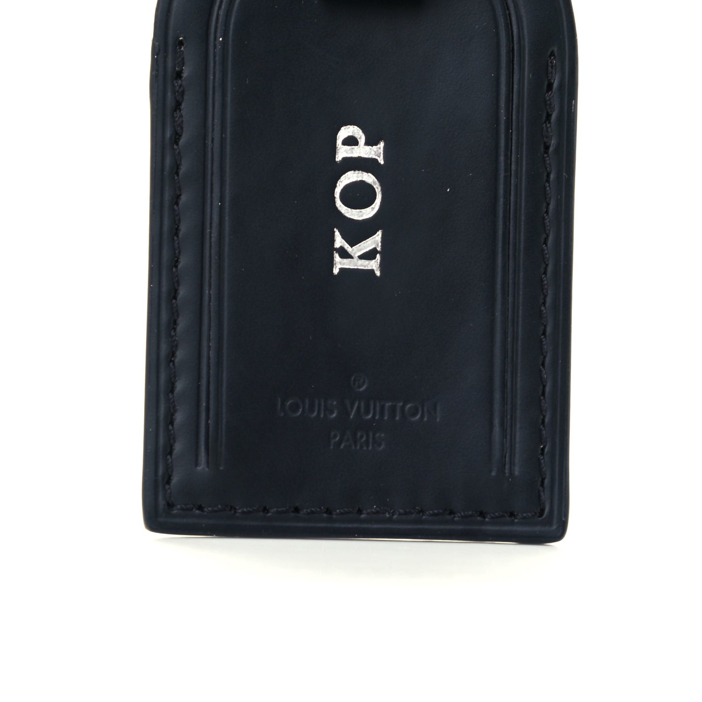 Calfskin Luggage Tag Black