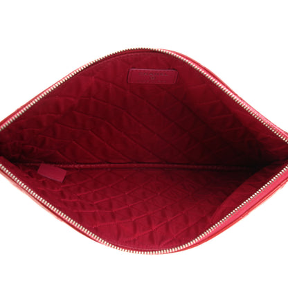 Chanel Patent Calfskin Quilted Valentine Hearts Medium O Cosmetic Case Dark Pink 5 of 11