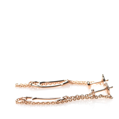 Hermes 18K Rose Gold TPM Chaine D'Ancre Punk Earrings 4 of 4