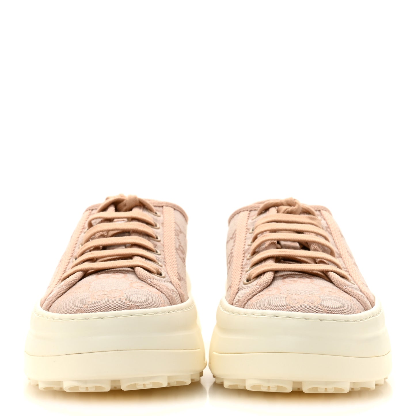 GG Monogram Womens 1977 Tennis Platform 52mm Sneakers 36 Skin Rose