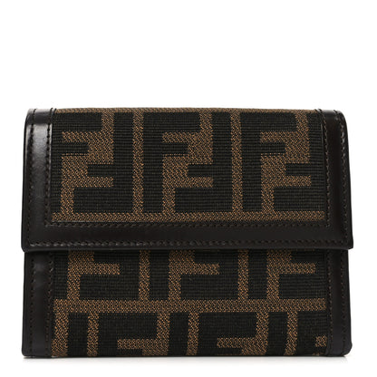 Fendi Zucca Compact Wallet Tobacco 1 of 6