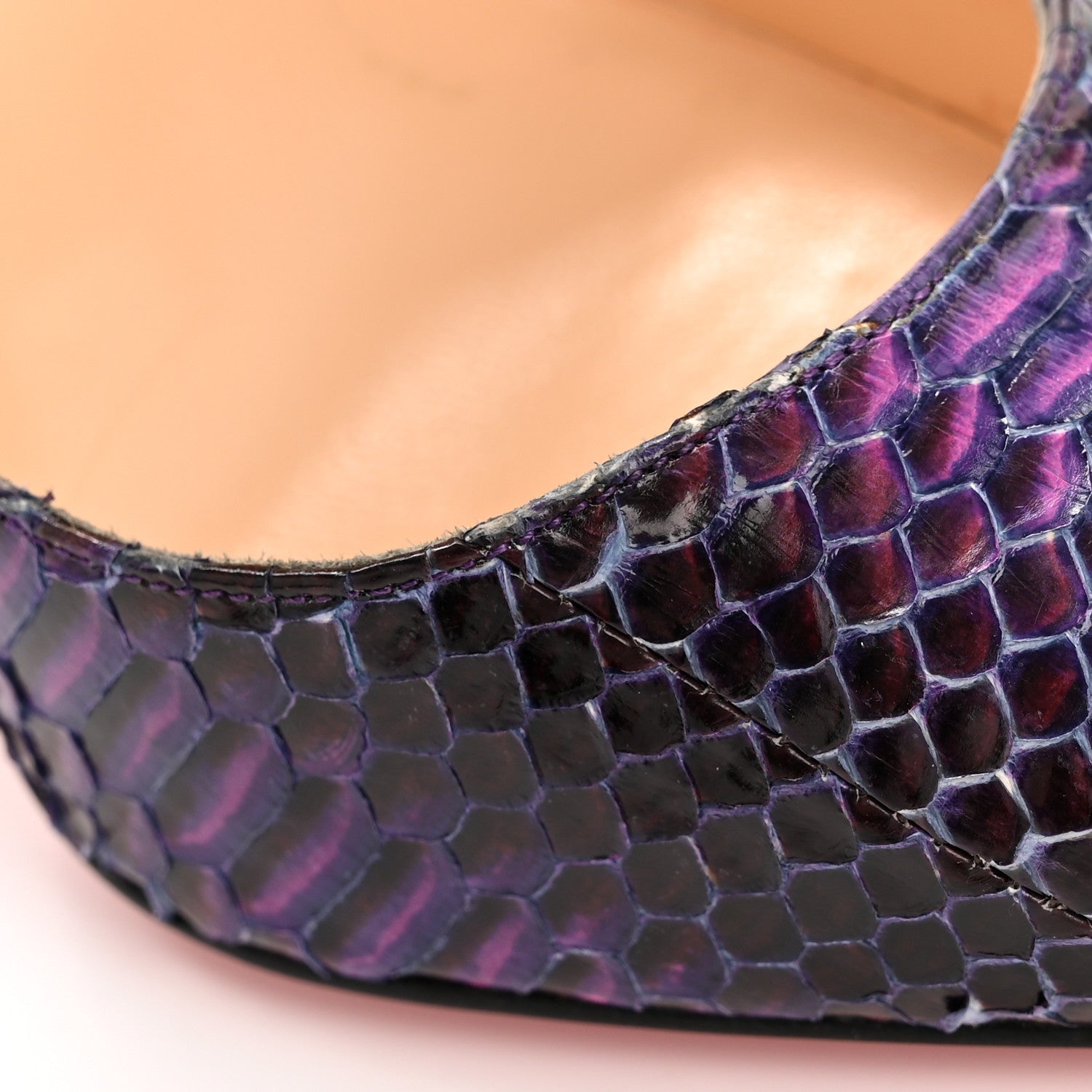 Christian Louboutin Snakeskin So Kate 120 Pumps 40 Purple 9 of 9