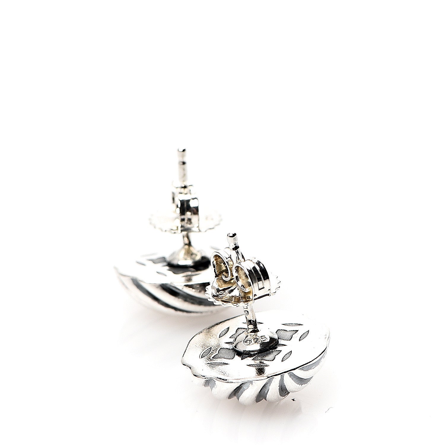 David Yurman Sterling Silver 14mm Sculpted Cable Stud Earrings 3 of 5