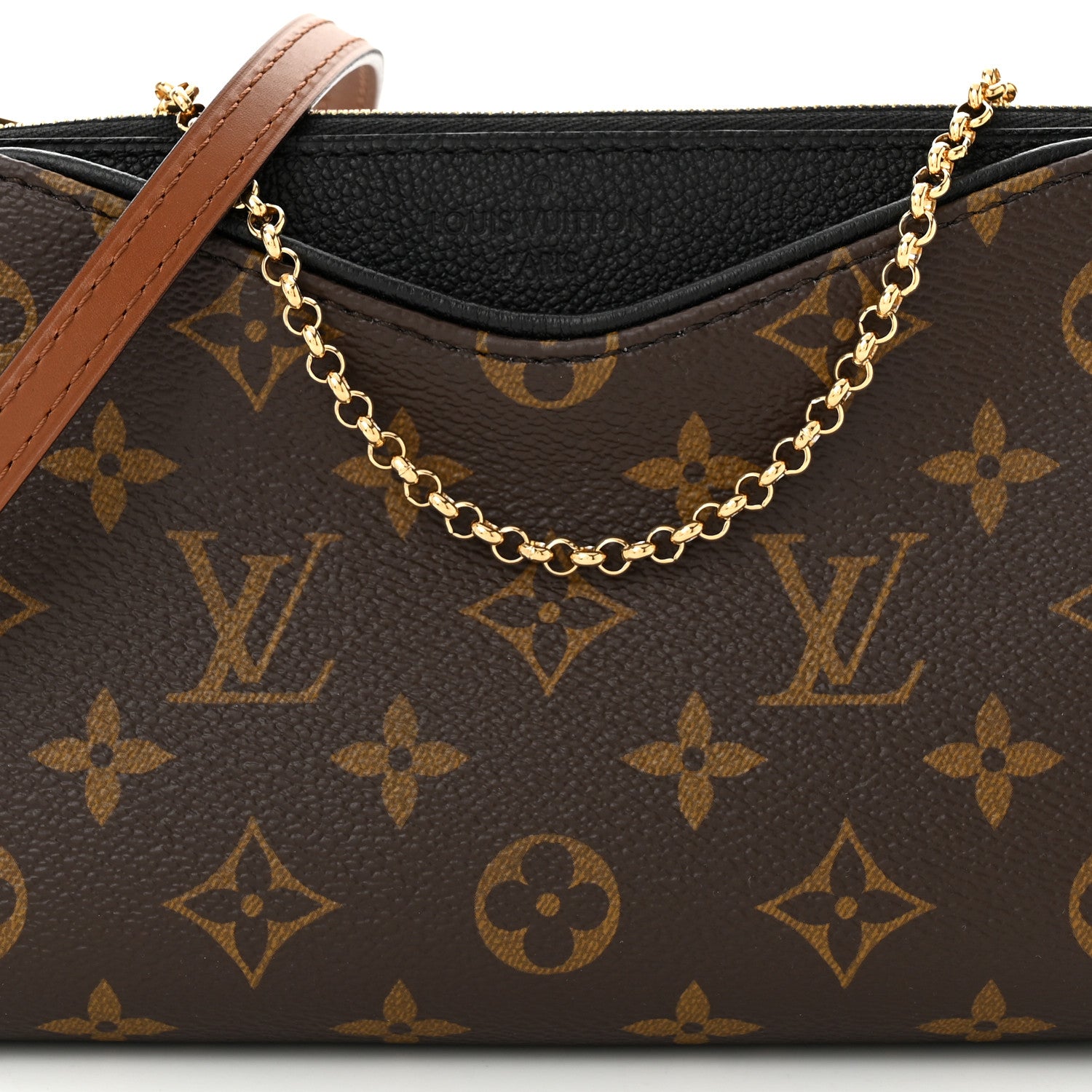 Louis Vuitton Monogram Pallas Clutch Black 7 of 9