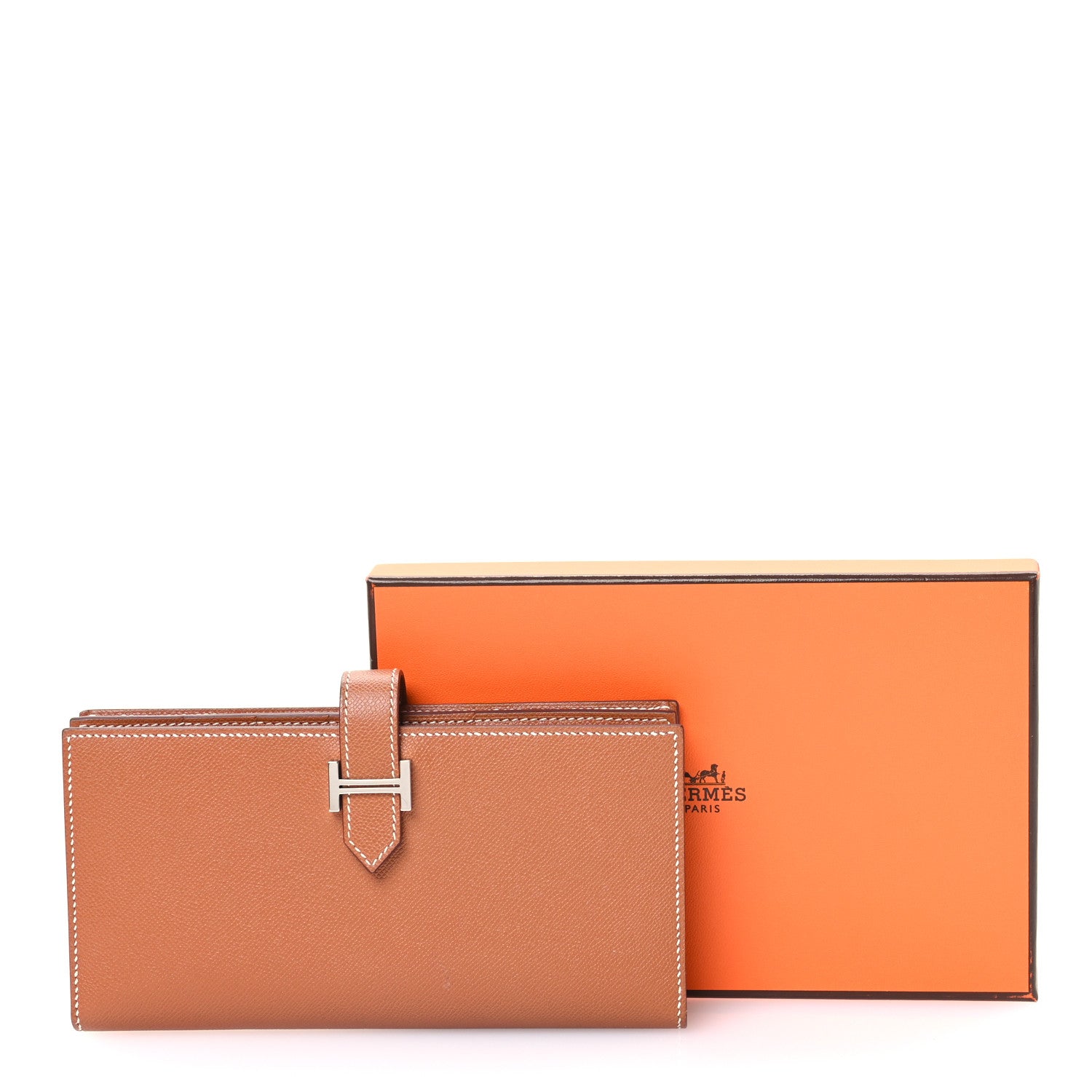 Hermes Epsom Bearn Gusset Wallet Gold 9 of 9