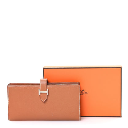 Hermes Epsom Bearn Gusset Wallet Gold 9 of 9