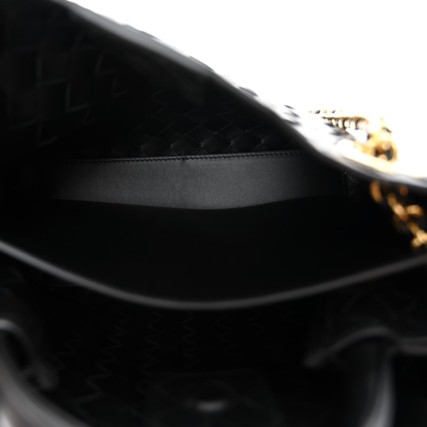 Bottega Veneta Nappa Intrecciato Small Andiamo With Chain Shoulder Bag Black 5 of 10
