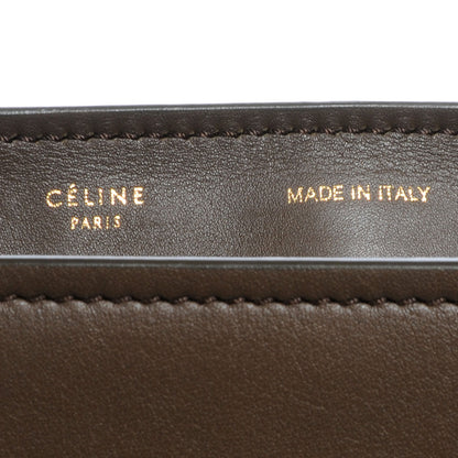 Celine Calfskin and Suede Large Tri-Color Trapeze Black Brown Beige 7 of 9
