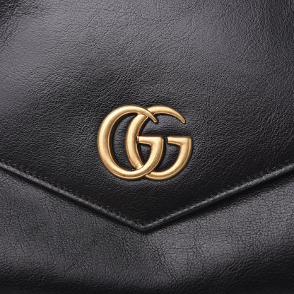 Gucci Calfskin Diagonal GG Medium Thiara Double Envelope Shoulder Bag Emerald Green Black 11 of 12
