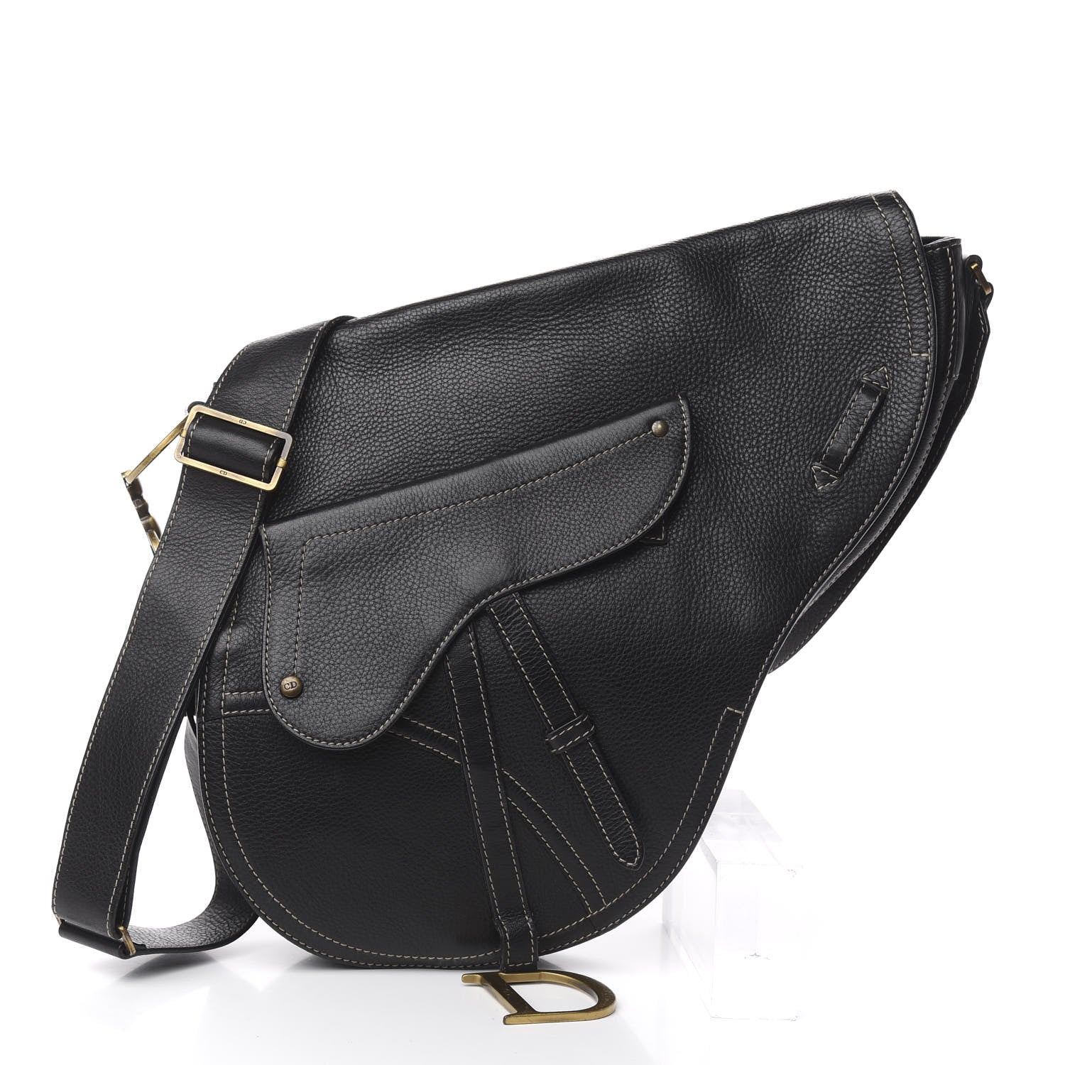 Christian Dior Calfskin Baudrier Saddle Bag Black 1 of 11